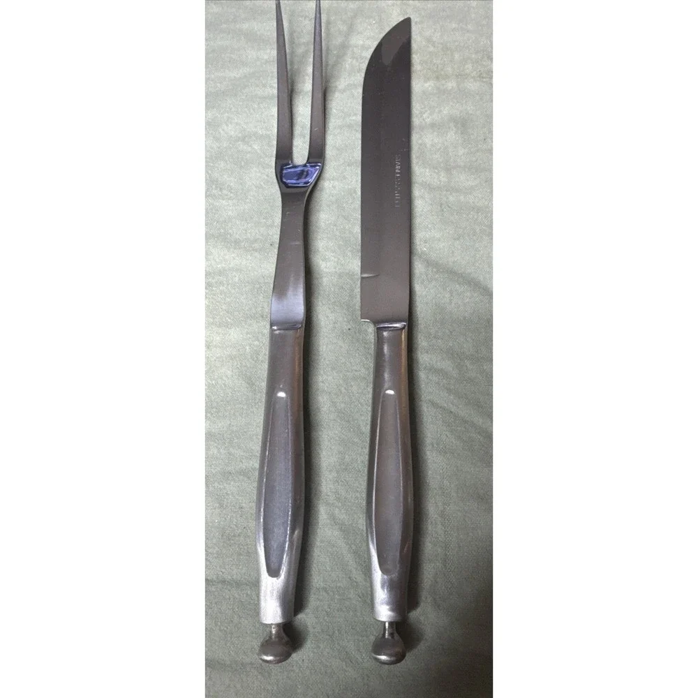 2 Piece Roast Meat Carving Set Knife Fork Stainless Steel Japan 11